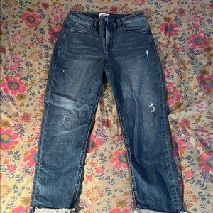 Stylish Distressed Blue Boyfriend Jeans